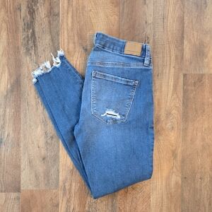 American Eagle Outfitters Ripped Blue Skinny Jeans